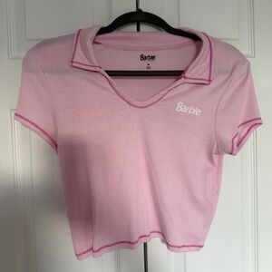 PACSUN Pink Collared Barbie shirt